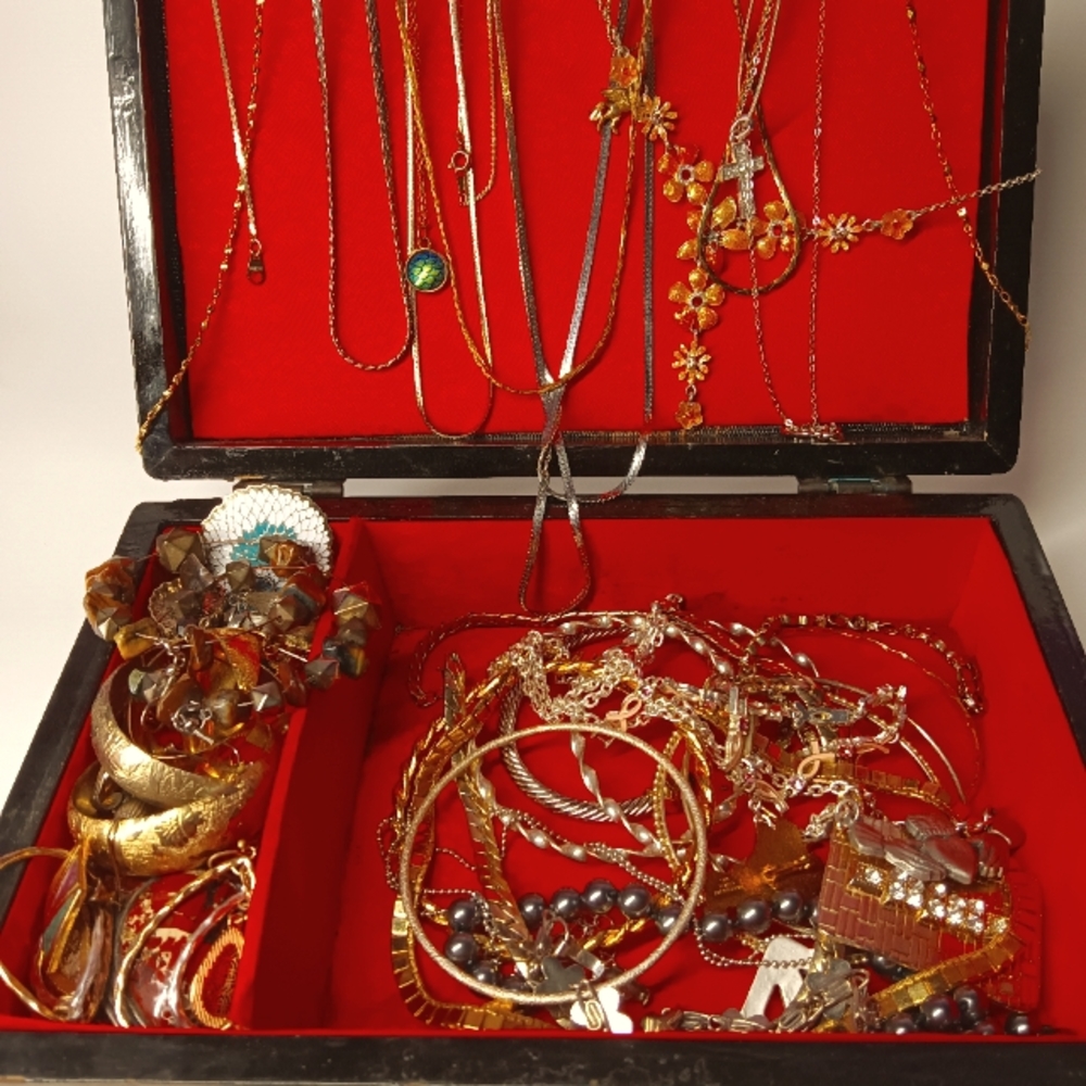 Over 1 LB. Of jewelry with box